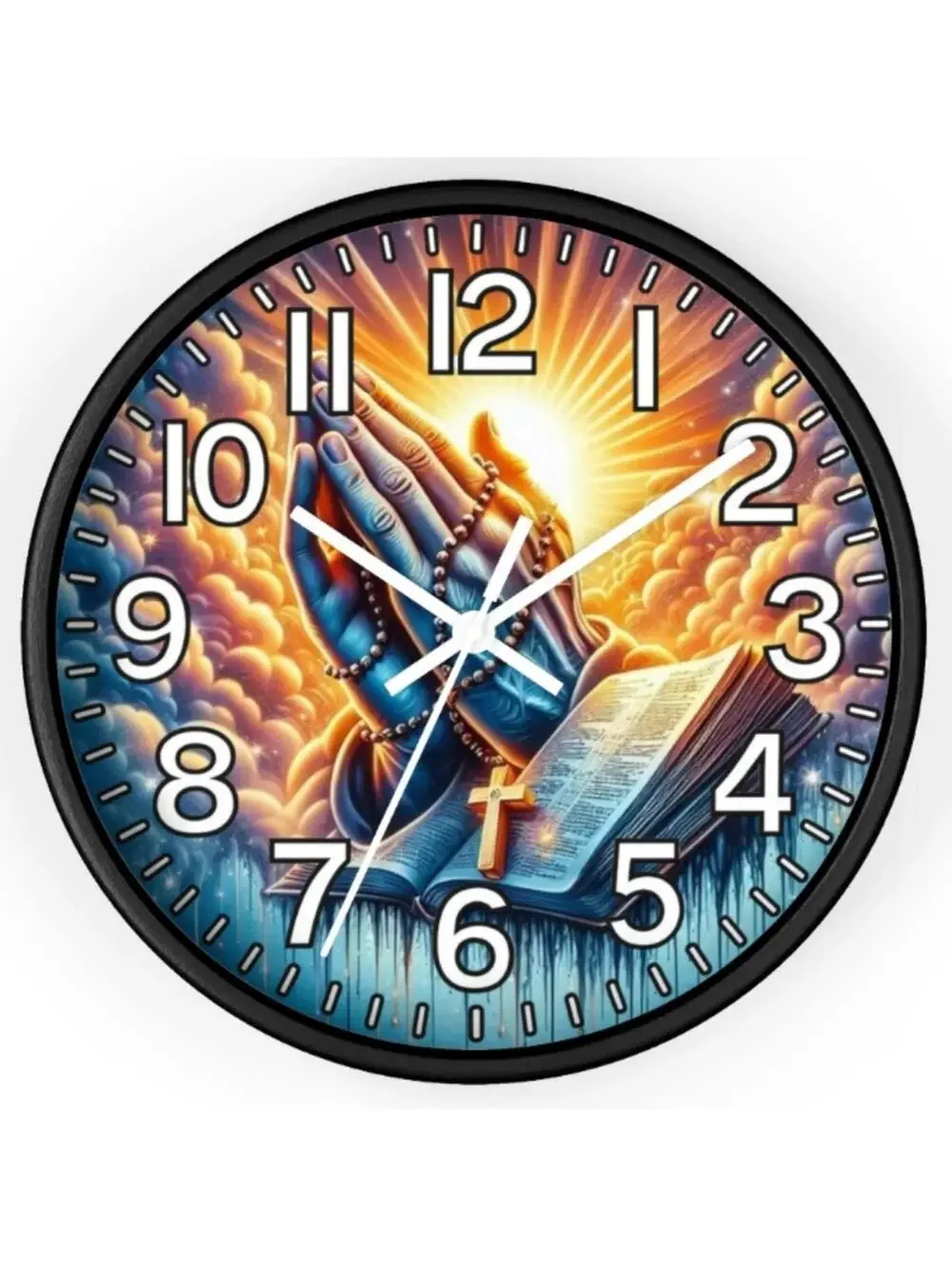 The Power Of Prayer Glow In The Dark Wall Clock New!